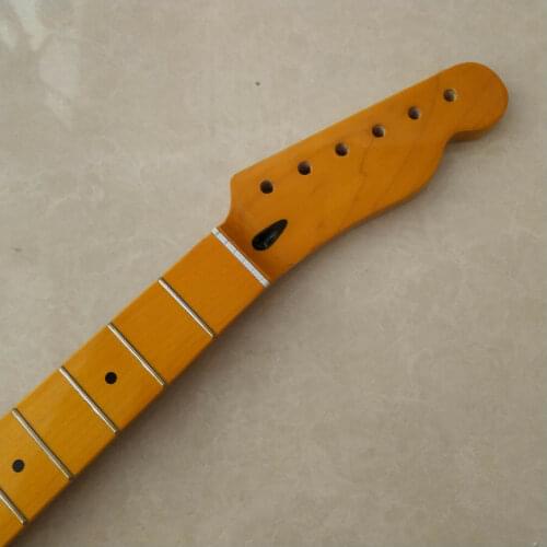 Yellow Gloss Vintage 21 frets 25.5inch electric guitar parts Guitar Neck replace