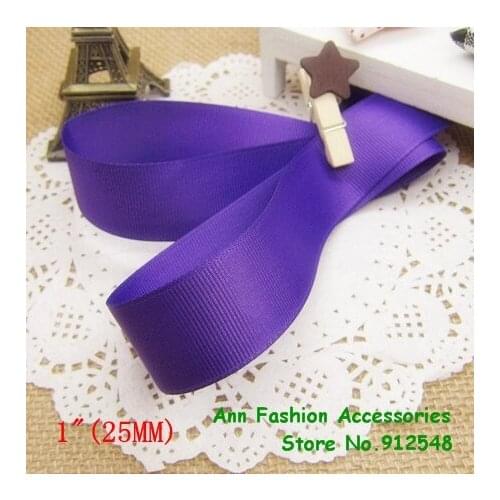 1" (25mm) Violet Solid Grosgrain Ribbon,lwd2513