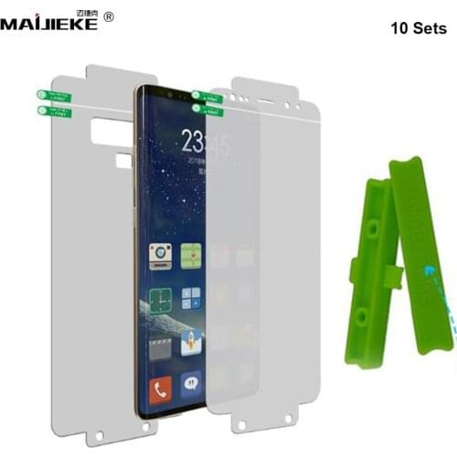 10 Sets Soft Full Cover Hydrogel film For Samsung Galaxy S10+Plus S10 Lite S9 Plus S8 plus Note 8 9 A7 2018 Screen Protector