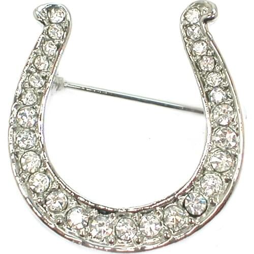 12pcs/lot Wholesale Rhinestone Horseshoe Pin brooches jewelry gift brooch C102292