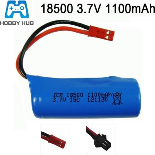 18500 3.7V 1100mAH Lipo battery For FT008 S900 H227-33 Remote control helicopter battery JST/SM plug 3.7 V 1100mAh 15C Batteries