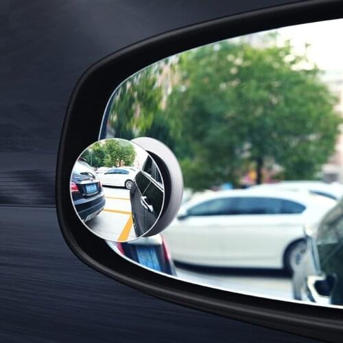 2PC Car Rearview Mirror Frameless Fan-shaped Car Blind Spot Mirror Wide Angle Adjustable Rotation Car Accessories Parking Mirror