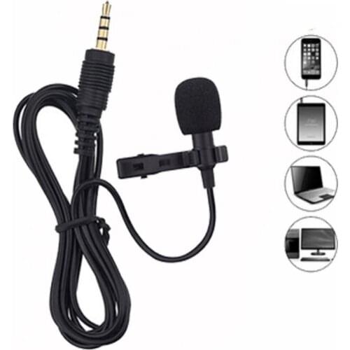 3.5mm Portable Mini Clip Lapel Lavalier Microphone Audio Mic for Mobile Phone