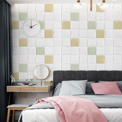 3D Roof Ceiling Wallpaper PVC Waterproof Self-adhesive Foam Wallpaper Living room Bedroom Roof Ceiling Contact Paper Decor Decal