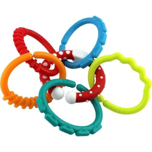 6Pcs Rattle Toys Creative 0 Years Old Baby Teether Rattle Toys for Newborn Early Childhood Education Activity Games
