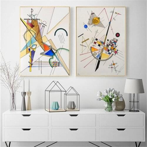 Abstract Geometric Artwork By Wassily Kandinsky Canvas Paintings Posters Prints Wall Art Pictures Living Room Home Decor Cuadros