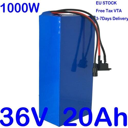 36V Electric Bike Battery 36V 20AH Lithium Battery 36V 20AH Ebike Battery pack for 36V 250W 350W 500W 1000W motor+5A Charger
