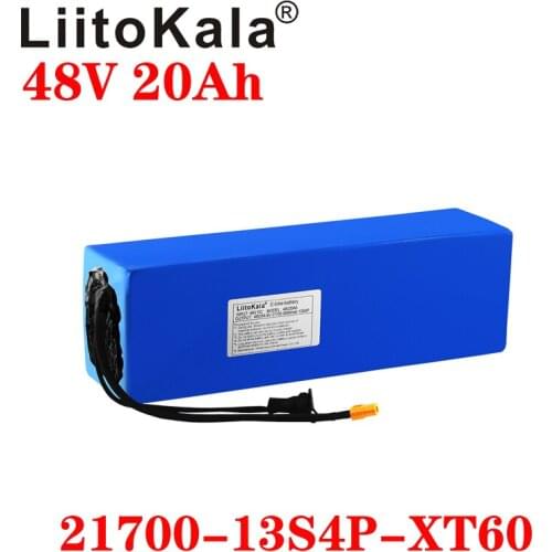 LiitoKala Original 48V 20AH Ebike Battery 48V 1000W for electric bike battery for bike Powerful electric bicycle battery XT60