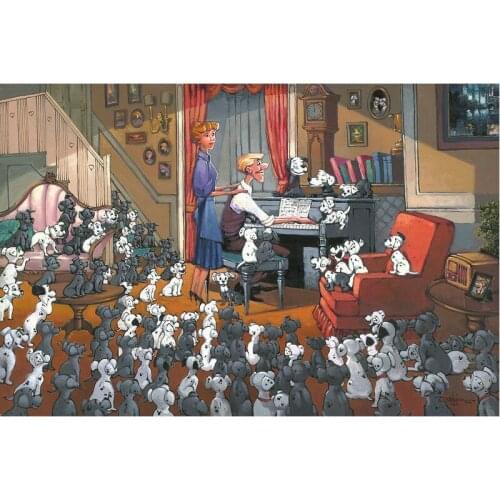 DIY 5D Diamond Painting Cartoon dog and couple Rhinestone Mosaic Pattern Diamond Embroidery Home Decoration Crafts piano