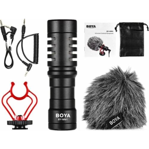 BOYA Universal Cardioid Condenser Video Microphone For DSLR Camera Smartphones Consumer Camcorder PC Mic BY-MM1