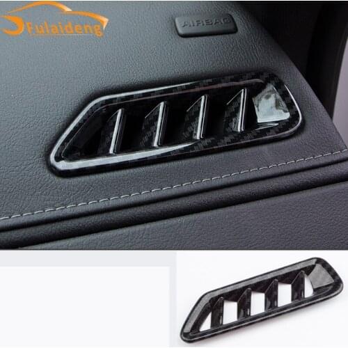 For Cadillac XT4 2018-2021 Carbon fiber ABS Chrome Interior Air Vent Outlet Frame Cover Trim Car Styling Accessories