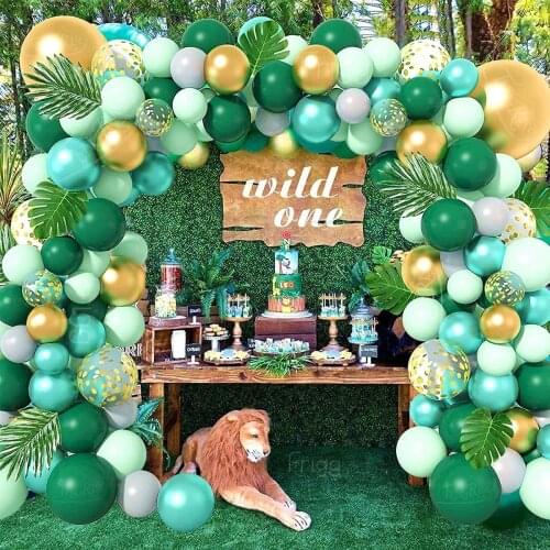 Jungle Safari Birthday Party Balloon Garland Arch Kit Animal Balloons for Kids Boys Birthday Party Baby Shower Decorations
