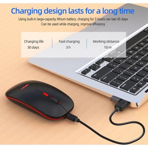 Ergonomic Rechargeable Light Mouse Portable Dual Mode Wireless Bluetooth-compatible 2.4GHz Kit Household Computer Safety Parts