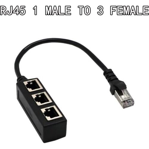 Computer Connector Wire RJ45 Male To Dual Female LAN 0. Splitter Extension Cable Network Lead Extender Extension Cable