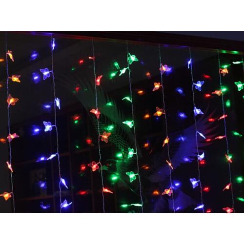 Bar wine cooler partition decoration swithin window decoration birthday supplies 130 butterfly lamp led lights