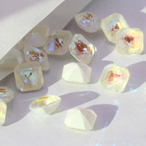 Square octagon Flower color Rhinestones Crystal K9 Glass for Jewelry Making Pointback Crystal for Craft Glue on Clothing Garment