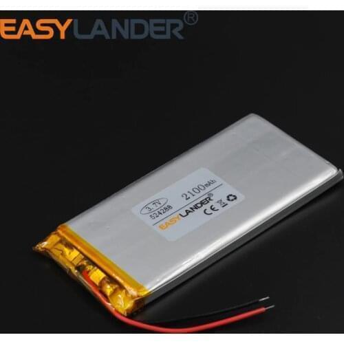 5.2x42x88mm 3.7V 2100mAh Rechargeable li Polymer Li-ion Battery For tablet PC iPAQ Power Bank Portable DVD Consumer PDA 524288