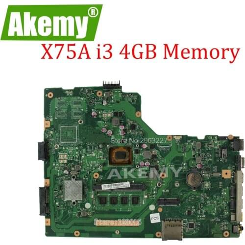 X75A Motherboard REV:3.1 i3 cpu For Asus X75V X75VC X75VB X75VD X75VD1 R704V Laptop motherboard X75A Mainboard X75A Motherboard