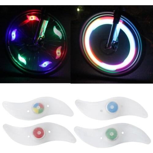 Fashion Outdoor Bicycle Wheel Tire Plastic Spoke Lights Lamp Night Riding Colorful Spoke Light Safety Warning Signal Tire Light