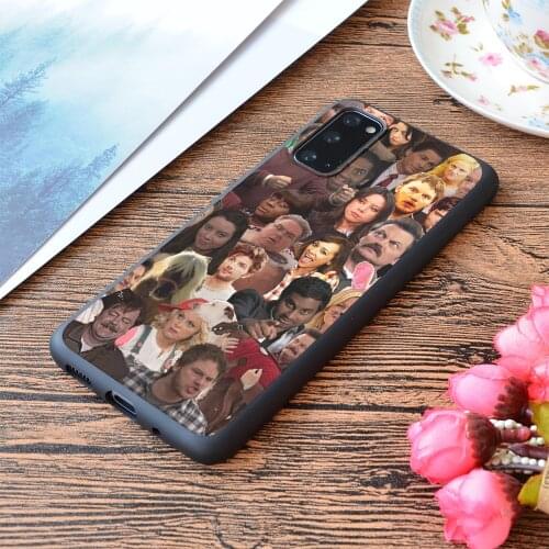 For Samsung Galaxy Parks And Recreation Collage Print Soft Matt Phone Case