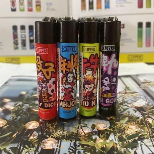 CLIPPER Grinding Wheel Original Butane Lighter Interesting Personality Pattern Creative Inflatable Lighter Collection Gift
