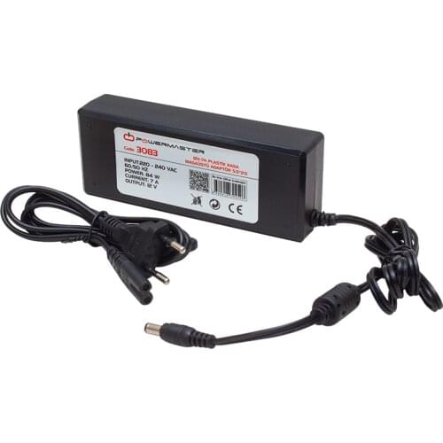 POWERMASTER PM-3083 12 VOLT - 7 AMPS PLASTIC CASE DESKTOP ADAPTER 5.5*2.5 END