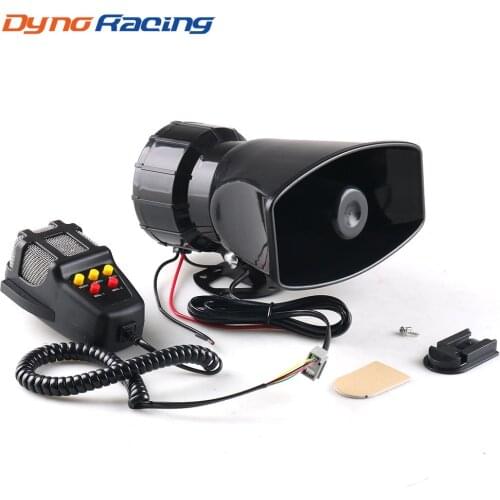 5-Sound Loud Car Warning Alarm Police Fire Siren 130dB Air Horn PA Speaker 12V 80W Car Accessories Car Warning Alarm