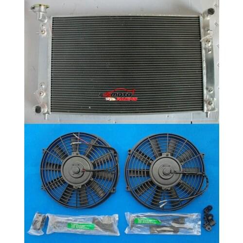 All Aluminum Racing Radiator + FAN For Holden Commodore VT VU VX HSV 3.8L V6 AUTO AT/MT Manual 2 Oil Cooler