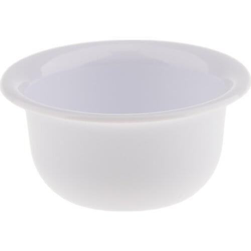 Durable White Plastic Mens Salon Hairdressing Shaving Soap Mug Bowl Barber Beard Shave Brush Soap Mug Cup