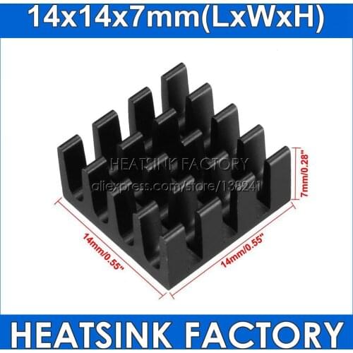 20pcs 14x14x7mm Heatsink DIY Heat Sink Radiator Cooling Cooler for Raspberry pi Electronic 3D printer CHIP MOS Heat dissipation