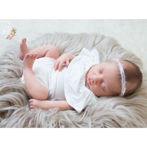 Clearance! Soft Faux Fur Long Pile Mongolia Infant Blankets Basket Filler Photo Shoot For Newborn Baby Photography Accessories