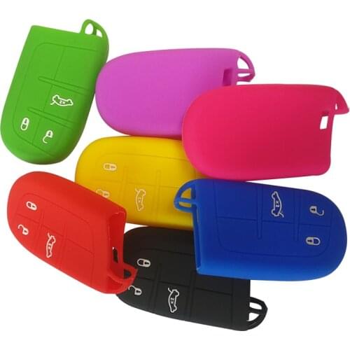 Silicone Car Key Cover Case For Jeep Grand Commander limited renegade 3button Remote Control Cover For Alarm Case For Keys