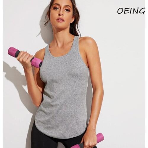 Workout Sport Tank Tops Breathable Patchwork Mesh Backless Yoga Vest Jogging Gym Clothing 2021