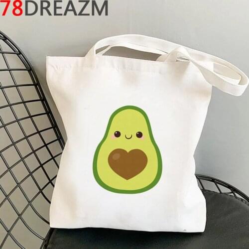 Avocado shopping bag shopper bolso handbag cotton bolsa canvas bag shoping reusable bolsas reutilizables sac tissu
