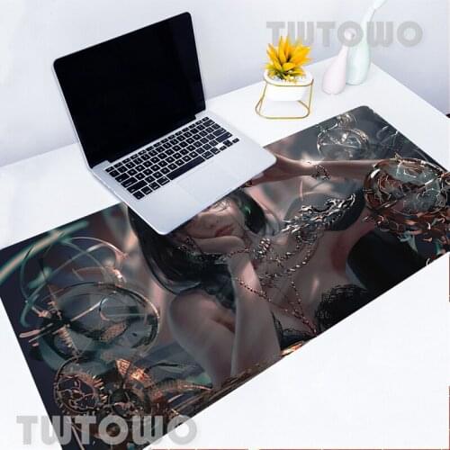 Sexy Girl Ghostblade High Sensitivity Anti-slip Waterproof Thickened Keyboard Mouse Pad Oversize Keyboard Game Mouse Pad