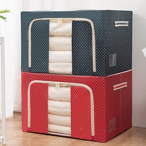 Large Capacity Clothes Storage Box Foldable Dustproof Closet Organizer Folding Oxford Cloth Luggage Blanket Quilt Sorting Bag