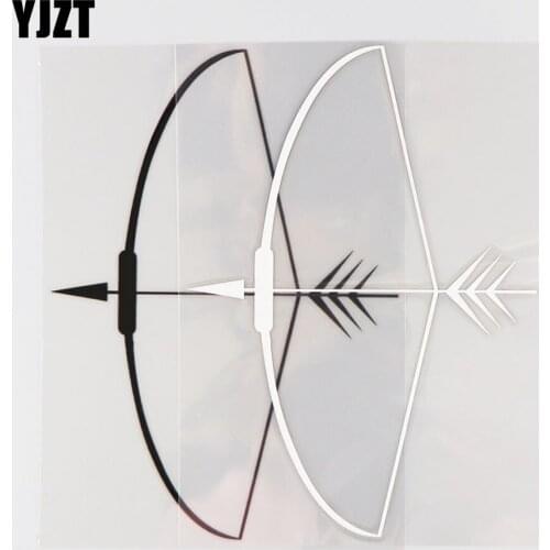 YJZT 12.8CM*18.1CM Bow And Arrow Pattern Personalized Car Sticker Decorative Vinyl Decal 1A-0441