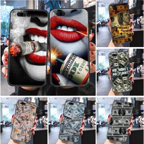 No Money banknote funny Phone case For Xiaomi Mi Max Note 3 A2 A3 8 9 9T 10 Lite Pro Ultra Frosted black soft cover trend funda
