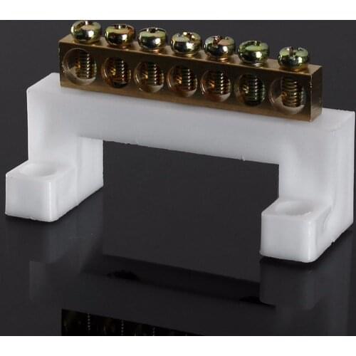 1pc Electric Cable Wire Connector Block 7 Positions High Quality Plastic Screw Barrier Terminal Strip Block Bar