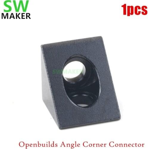 SWMAKER 1pcs Openbuilds V-slot Black Angle Corner Connector 90 degree Angle Bracket for CNC/ 3D printer DIY parts