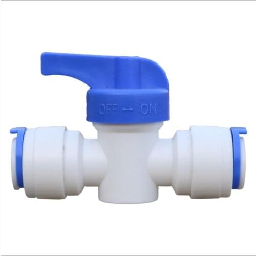 1pc Water Connect 3/8 inch Ball Valve Shut off Quick Connect for RO Water Reverse Osmosis System Aquarium Osmosis free shipping