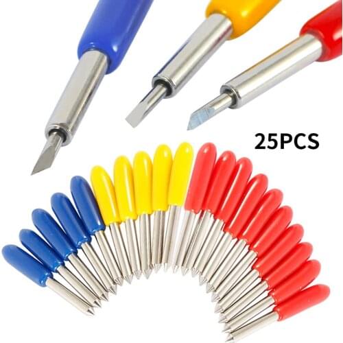 20pcs Roland Lettering Knife Blade Plotter Cutter Vinyl Cutting Carbide 30 45 60Degree End Mill Carbide Carbide Milling Bits
