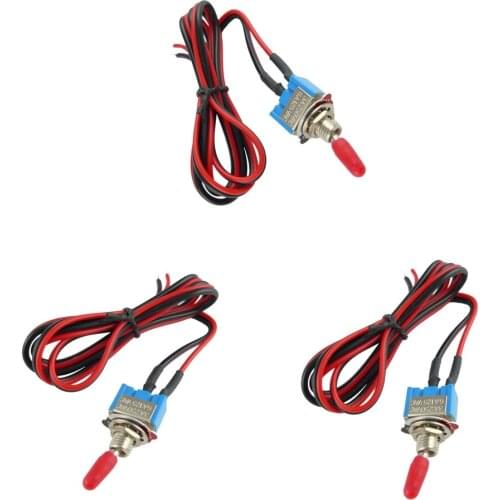 3x Universal Mini Toggle Switch On/Off Security Alarm Pre-Wired 12V