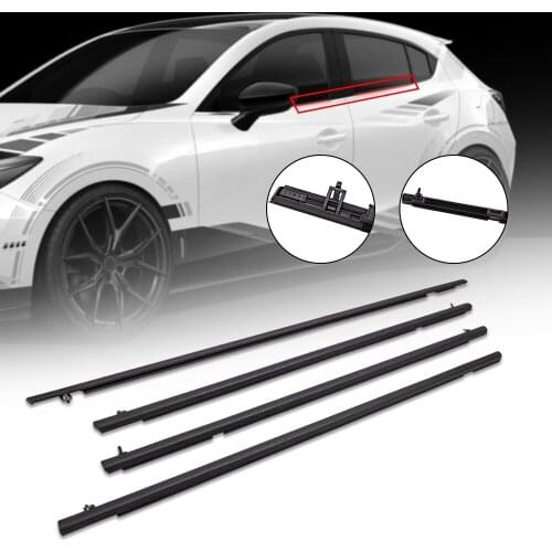 4pcs Door Window Moulding Weatherstrip Seals For Honda Civic 2006-2011 2007 2009