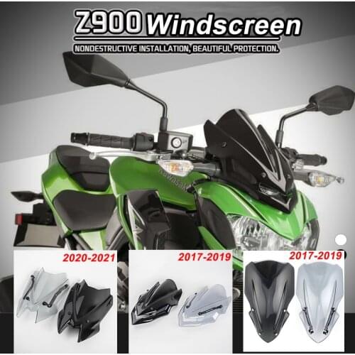 Motorcycle Accessories Sports Windscreen Windshield Viser Visor Wind Deflectors For Kawasaki Z900 2021 2020 2019 2018 2017 Z 900
