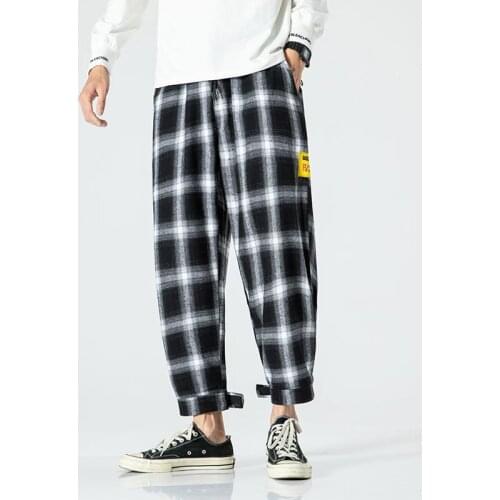 Aliling Men's Checked Trousers