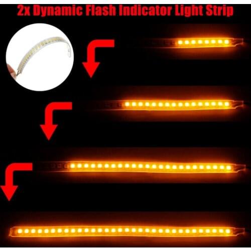 2pcs Auto Dynamic Led Signal Light 12v 5w Rear Side Mirror Arrow Strip Amber Lights Car Led Light Strip Lamps Car Accessories
