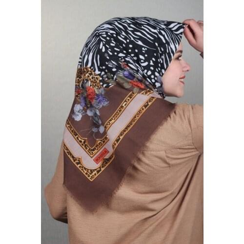 BONJELA PATTERNED COTON SCARF-DESEN-63-RENK-09
