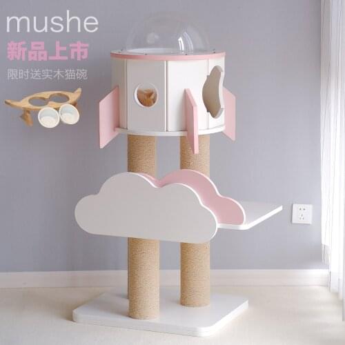 Solid wood cat frame cat climbing frame cat litter cat tree cute luxury cat house cat villa