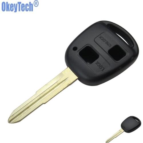OkeyTech Car Remote Key Shell Case For Toyota Yaris Uncut TOY41 Right Blade Auto Replacement Fob Case Cover